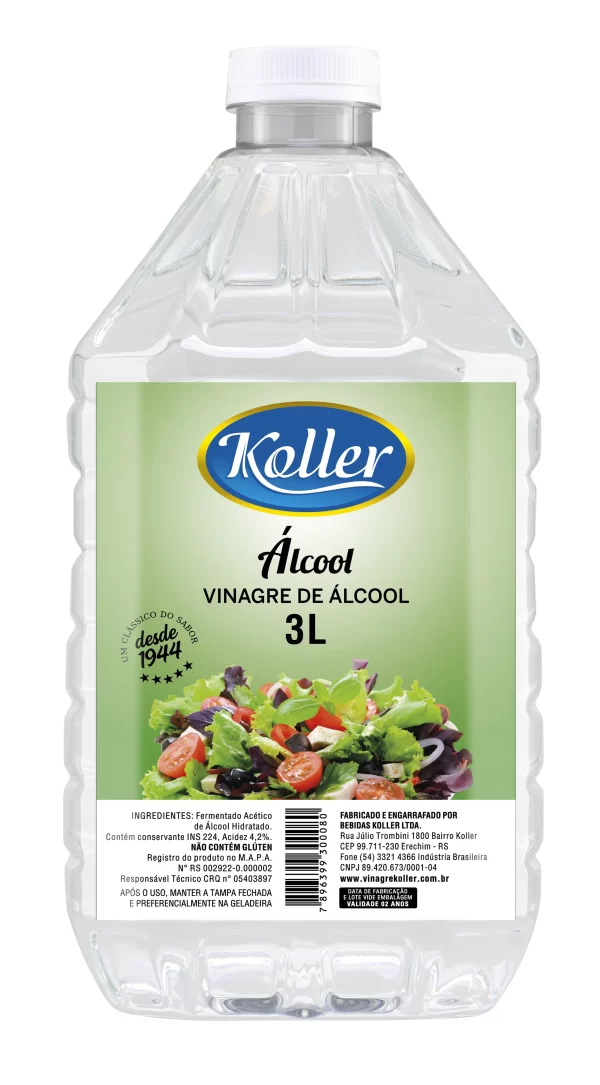 VINAGRE BRANCO DE ÁLCOOL KOLLER 3L C/04UN