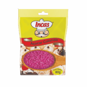 ACUCAR DE COR ROSA INCAS 80G C/10UN