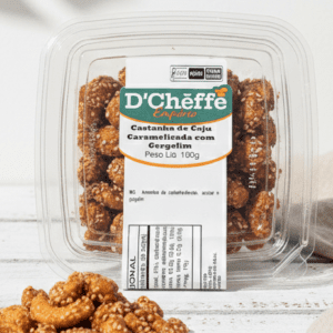 CASTANHA DE CAJU CARAM. C/ GERGELIM D CHEFFE 100G