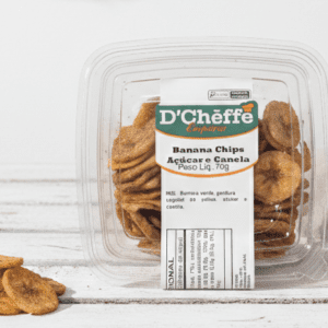 BANANA CHIPS COM ACUCAR E CANELA  D CHEFFE 70G