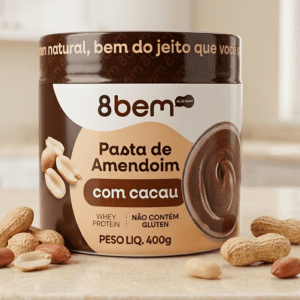 PASTA DE AMENDOIM COM CACAU 8BEM 400G
