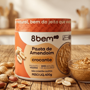 PASTA DE AMENDOIM CROCANTE 8BEM 400G